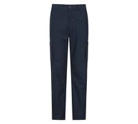 Mountain Warehouse Trek Mens Outdoor Trousers - Lightweight Casual Bottoms with Lots of Pockets, Quick Dry UPF 50+ Pants - Spring, Summer, Travelling & Outdoors Dark Blue Men's W42