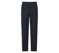 Mountain Warehouse Trek II Mens Trousers - Warm, Quick Dry, Lightweight, Elastic Waistband Cargo Pants, Fleece Lining, Easy to Pack Bottoms - for Hiking Dark Blue Men's W30