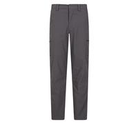 Mountain Warehouse Trek Stretch Trouser - Lightweight, Durable, 4 Way Stretch, Pockets, Thermal Lined Bottoms - for Travelling, Walking & Camping Dark Grey Men's W34