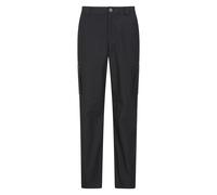 Mountain Warehouse Trek Mens Outdoor Trousers - Lightweight Casual Bottoms with Lots of Pockets, Quick Dry UPF 50+ Pants - Spring, Summer, Travelling & Outdoors Jet Black (Long Length) Men's W40