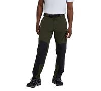 Mountain Warehouse Mens Trekking Trousers - Hiking Pants, Water Resistant, 4-Way-Stretch, Reinforced Fabric, UPF 50+ - Best for Camping, Outdoors Green Men's W36