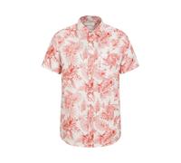 Mountain Warehouse Mens Tropical Leaves Shirt - Rust/White - 3XL - Rust/White - 100% Cotton