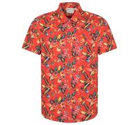 Mountain Warehouse Mens Tropical Leaves Short-Sleeved Shirt (Orange) Cotton - Size 2XL