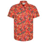 Mountain Warehouse Mens Tropical Leaves Short-Sleeved Shirt - Orange - M - Orange - 100% Cotton