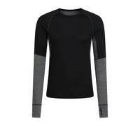 Mountain Warehouse Mens Ultra Merino Wool Round Neck Base Layer Top - Black - Black - XXL