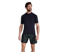 Mountain Warehouse Mens UV Rash Vest - Lightweight, Quick Drying & Stretchy T-Shirt with UPF 50+ & Flat Seams - for Spring Summer, Beach, Swimming & Water Sports Jet Black S
