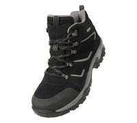 Mountain Warehouse Mens Voyage Suede Waterproof Boots - Black - 10 UK - Black - 70% Suede/10% Rubber/10% EVA/10% Mesh