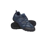 Mountain Warehouse Mens Walking Shoes Suede Mesh Upper Rubber Outsole Everyday Footwear Dark Blue Synthetic Leather - Size UK 9