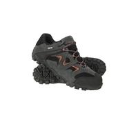 Mountain Warehouse Curlews Mens Waterproof Walking Shoes - Quick Drying Footwear, Suede & Mesh Outer & Rubber Sole - for Autumn, Winter, Camping & Hiking Dark Grey Adult Shoe Size 6