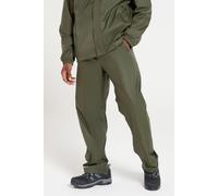 Mountain Warehouse Pakka Mens Waterproof Rain Overtrousers - Packable & Quick Dry Pants with Taped Seams & Adjustable Ankle Opening - for Spring Summer, & Outdoors Dark Khaki XS