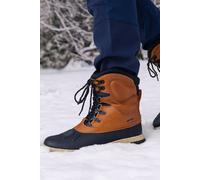 Mountain Warehouse Arctic Mens Thermal Waterproof Snowboots - Fast Dry Mens Shoes, Quick Wick Winter Duck Boots, Warm Footwear, Flat Shoe Laces -For Travelling, Hiking Brown Adult Shoe Size 10