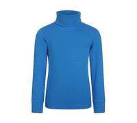 Mountain Warehouse Meribel Kids Cotton Roll Neck Top - 100% Cotton Thermal Baselayer, Lightweight, Breathable, Extremely Soft - Perfect for Children This Winter Cobalt Kids Size 7-8 Years