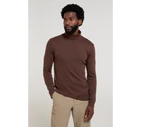 Mountain Warehouse 'Meribel' Mens Thermal Baselayer Top Combed Cotton Quick Drying Long Sleeve Sweater Brown - Size 4XL