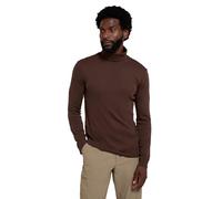Mountain Warehouse Meribel Mens Thermal Baselayer Top - Combed Cotton Sweater, Roll Neck Jumper, Breathable, Quick Drying & Fitted Sleeves - for Everyday Use Brown 3XL