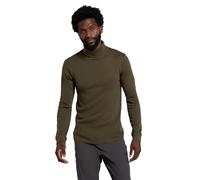 Mountain Warehouse Meribel Mens Thermal Baselayer Top - Combed Cotton Sweater, Roll Neck Jumper, Breathable, Quick Drying & Fitted Sleeves - for Everyday Use Khaki XS