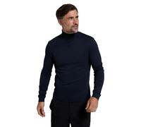 Mountain Warehouse Meribel Mens Thermal Baselayer Top - Combed Cotton Sweater, Roll Neck Jumper, Breathable, Quick Drying & Fitted Sleeves - for Everyday Use Navy XL
