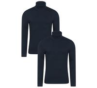 Mountain Warehouse Meribel Mens Thermal Top Multipack - Lightweight & Breathable Baselayer - Best for Autumn Winter, Outdoors, Travelling & Hiking Navy (2 Pack) XS