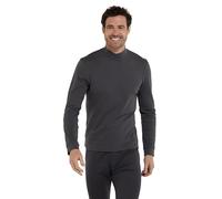 Mountain Warehouse Meribel Mens Turtle Neck Top - 100% Cotton, Lightweight, Breathable, Long Sleeves - Best for Winter Camping, Outdoors, Travelling & Hiking Dark Grey M