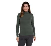 Mountain Warehouse Meribel Womens Roll Neck Top - 100% Combed Cotton Thermal Baselayer, Breathable, Lightweight, Isotherm with Fitted Sleeves - Ideal for Khaki Women's Size 20