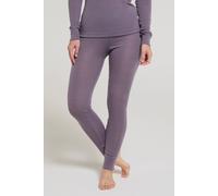 Mountain Warehouse Merino Womens Thermal Base Layer Pants - Lightweight Ladies Trousers, Breathable, Antibacterial Bottoms, High Wicking, Easy Care - for Outdoors Dusky Purple Women's Size 14