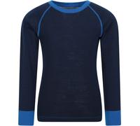 Mountain Warehouse Merino II Kids Round Neck Baselayer Top - Blue