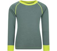 Mountain Warehouse Merino Kids Round Neck Base Layer Top Long Sleeve Stretch Tee