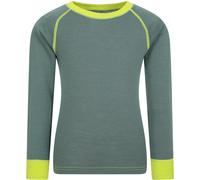 Mountain Warehouse Merino Kids Round Neck Base Layer Top Long Sleeve Stretch Tee
