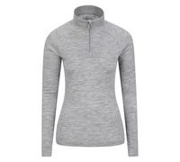 Mountain Warehouse Merino II Womens Zip Neck Thermal Top Light Grey 10