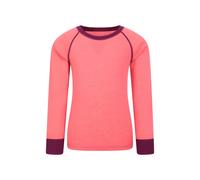 Mountain Warehouse Merino Kids Round Neck Base Layer Top Long Sleeve Stretch Tee