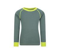 Mountain Warehouse Merino II Kids Round Neck Baselayer Top - Green
