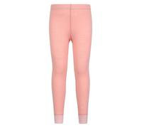 Mountain Warehouse Merino Kids Thermal Baselayer Trousers - Breathable, Lightweight Childrens Pants, Antibacterial, Easy to Carry - Ideal for Both Girls & Boys Light Pink Kids Size 7-8 Years