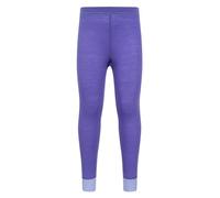 Mountain Warehouse Merino Kids Thermal Baselayer Trousers - Breathable, Lightweight Childrens Pants, Antibacterial, Easy to Carry - Ideal for Both Girls & Boys Purple Kids Size 7-8 Years