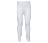 Mountain Warehouse Merino Kids Thermal Baselayer Trousers - Breathable, Lightweight Childrens Pants, Antibacterial, Easy to Carry - Ideal for Both Girls & Boys White (01) Kids Size 7-8 Years