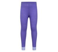 Mountain Warehouse Merino Kids Thermal Baselayer Trousers - Breathable, Lightweight Childrens Pants, Antibacterial, Easy to Carry - Ideal for Both Girls & Boys Purple (01) Kids Size 3-4 Years