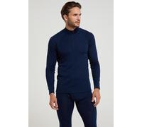 Mountain Warehouse Merino Mens Zip Neck Base Layer Top | Lightweight & Comfortable Merino Wool Long Sleeve T-shirt for Longer Wears, Thermal Underlayer for Winter & Everyday Wear