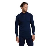 Mountain Warehouse Merino Mens Zip Neck Base Layer Top | Lightweight & Comfortable Merino Wool Long Sleeve T-shirt for Longer Wears, Thermal Underlayer for Winter & Everyday Wear