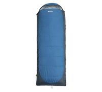 Mountain Warehouse Microlite 500 Square Sleeping Bag - 2/3 Season Camping Bag with Inner Pocket - For Spring Summer, Festivals & Outdoors Dark Blue Left Handed Zip - Long Length (215cm)