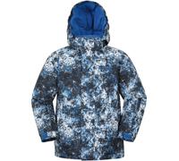 Mountain Warehouse Mogal Printed Kids Waterproof Ski Jacket - Zipped Pockets, Detachable Hood, Snowskirt -Best for Snowboarding, Winter Sports White Kids Size 9-10 Years
