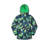 Mountain Warehouse Mogal Printed Kids Waterproof Ski Jacket - Zipped Pockets, Detachable Hood, Snowskirt -Best for Snowboarding, Winter Sports Bright Green Kids Size 5-6 Years