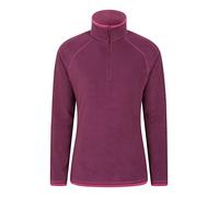 Mountain Warehouse Montana Womens Microfleece - Breathable Ladies Sweater, Quick Drying Pullover, Warm Fleece Jacket, Half Zip - Spring Summer, Travelling Berry Women's Size 12