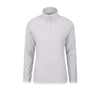 Mountain Warehouse Montana Womens Microfleece - Breathable Ladies Sweater, Quick Drying Pullover, Warm Fleece Jacket, Half Zip - For Spring Summer, Travelling, Outdoors Grey Women's Size 4