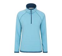 Mountain Warehouse Montana Womens Microfleece - Breathable Ladies Sweater, Quick Drying Pullover, Warm Fleece Jacket, Half Zip - For Spring Summer, Travelling, Outdoors Blue Women's Size 8