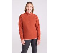 Mountain Warehouse 'Montana' Womens Microfleece Jacket Half Zip Breathable Quick Dry Sweater Orange - Size 18 UK