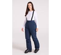 Mountain Warehouse Moon Womens Ski Pants - Isotherm, Microfibre Insulated & Snowproof Trousers, Adjustable Waist & Detachable Braces - for Skiing, Snowboarding Navy Women's Size 20