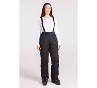 Mountain Warehouse Moon Womens Ski Pants - Isotherm, Microfibre Insulated & Snowproof Trousers, Adjustable Waist & Detachable Braces - for Skiing, Snowboarding Black Women's Size 14