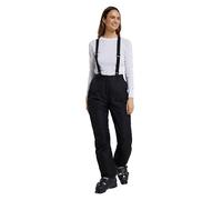 Mountain Warehouse Moon Womens Slim Leg Ski Pant - Water-Resistant Trousers in Rip Stop Fabric with Detachable Braces & Ankle Zips - Best for Skiing & Winter Sports Black Women's Size 16