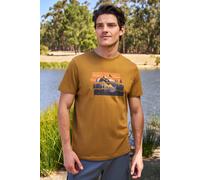 Mountain Warehouse Mountain Explorer Cotton Mens T-Shirt - Beige - Beige - Size: XS