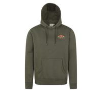 Mountain Warehouse 'Mountain Grid' Mens Graphic Hoodie Breathable Drawcord Cosy Pullover Khaki Cotton - Size 3XL