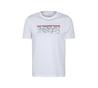 Mountain Warehouse Mountain Stripe Men’s Graphic T-Shirt - Lightweight Tee in Breathable Fabric for Outdoor Escapes & Casual Comfort - Spring, Summer & Outdoors White 2XL
