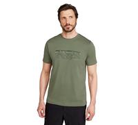 Mountain Warehouse Mountain Stripe Men’s Graphic T-Shirt - Lightweight Tee in Breathable Fabric for Outdoor Escapes & Casual Comfort - Spring, Summer & Outdoors Khaki XS